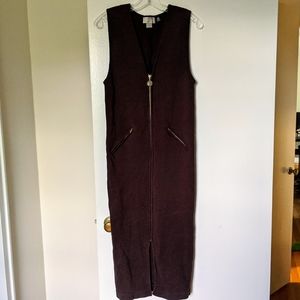 Nordstrom chocolate brown merino wool long dress